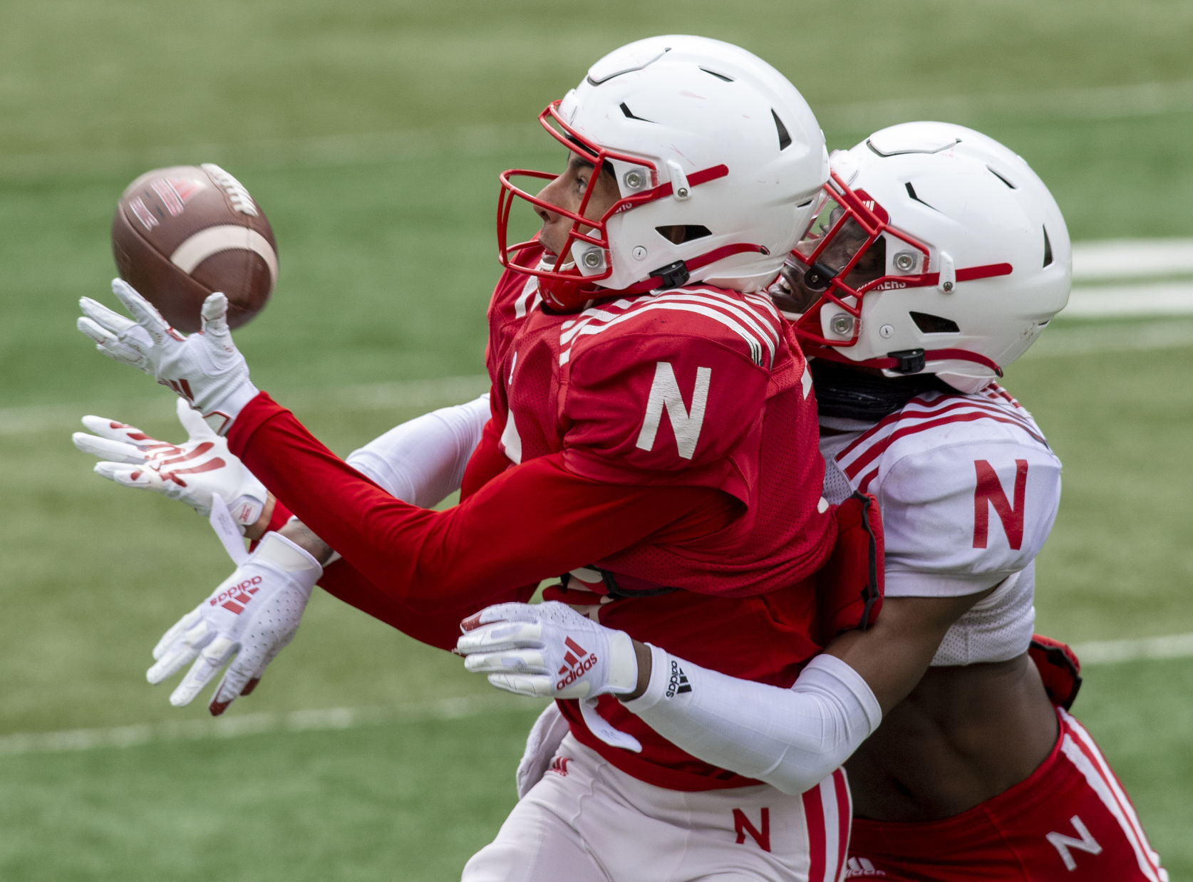 Nebraska football practice, 4.17